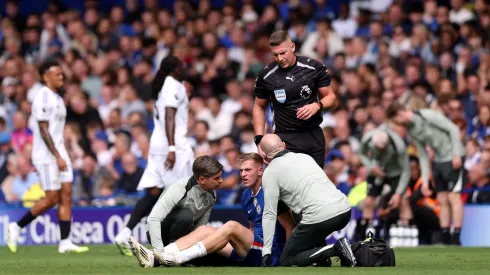 Delap lesionado no Chelsea. (Photo by Justin Setterfield/Getty Images)