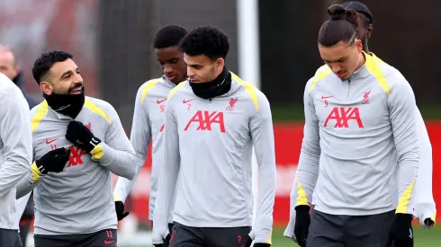 Salah (à esquerda) defendeu Luis Díaz e Darwin Núñez, ex-companheiros de Liverpool