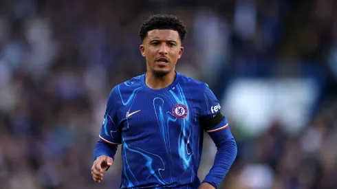 Jadon Sancho em ação pelo Chelsea. Foto: Richard Heathcote/Getty Images