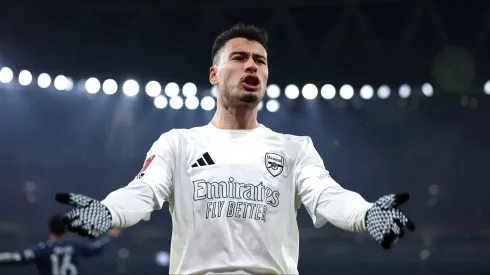 Martinelli em jogo do Arsenal. Foto: Alex Pantling