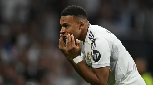 Kylian Mbappé em jogo do Real Madrid. (Foto: Denis Doyle/Getty Images)