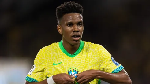 Estêvão pela Seleção Brasileira. (Foto: Ruano Carneiro/Getty Images)