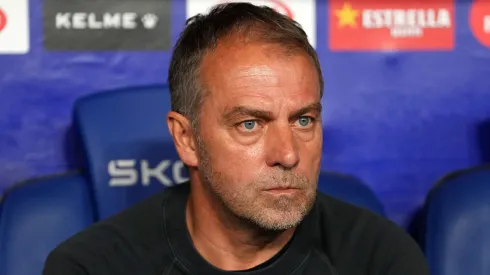 Hansi Flick, treinador do Barcelona. Foto: Alex Caparros