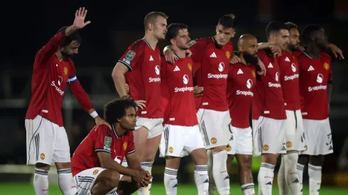 Jogadores do United durante eliminação para o Grimsby (Foto: George Wood/Getty Images)