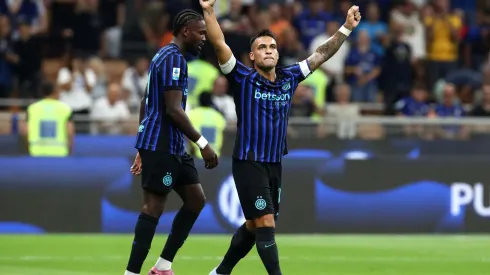 Lautaro Martínez comemora gol da Inter de Milão