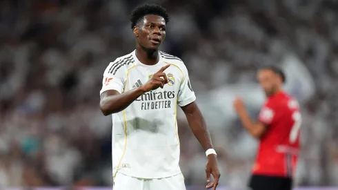 Tchouaméni não quer mais jogar na zaga no Real Madrid. Foto: Angel Martinez