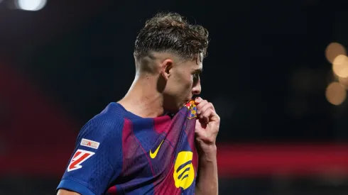 Fermín López reafirmou sua lealdade ao Barcelona em entrevista ao Mundo Deportivo, deixando claro que não pensou em sair mesmo diante do interesse do Chelsea. (Photo by Alex Caparros/Getty Images)