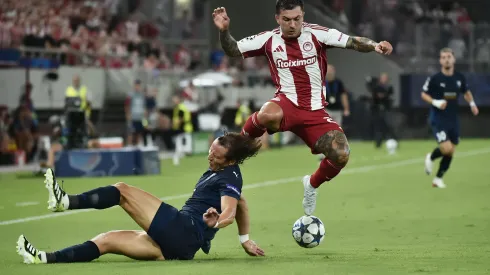 David Luiz em ação pelo Pafos na Champions League. (Photo by Milos Bicanski/Getty Images)