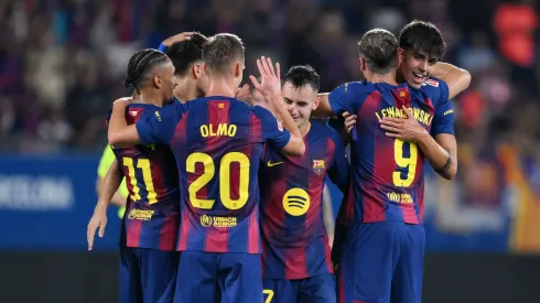 Barcelona durante goleada sobre o Valencia (Foto: David Ramos/Getty Images)