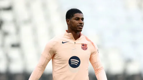 Rashford treinando pelo Barcelona. Foto: George Wood/Getty Images