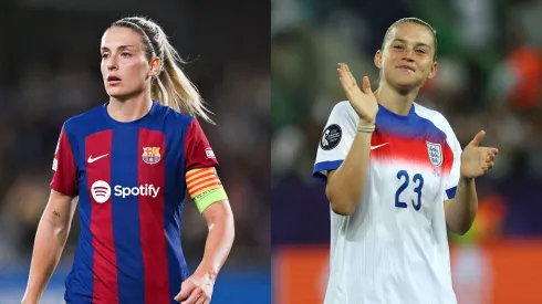 Alexia Putellas (Photo by David Ramos/Getty Images) e Alessia Russo (Photo by Eddie Keogh/Getty Images)