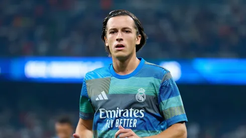 Álvaro Carreras antes do jogo do Real Madrid. Foto: Angel Martinez/Getty Images