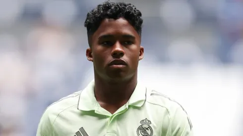 Endrick dá sinal positivo para trocar o Real Madrid pelo Newcastle na próxima janela (Photo by Florencia Tan Jun/Getty Images)
