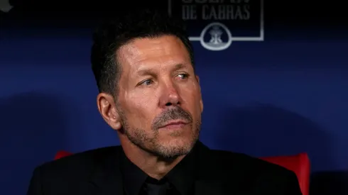 Simeone no banco de reservas do Atlético de Madrid. Foto: Angel Martinez/Getty Images