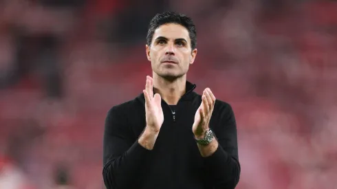 Arteta durante jogo do Arsenal contra o City (Foto: David Ramos/Getty Images)