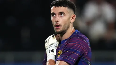 Barcelona sai perdendo para o Real Oviedo após falha bizarra do goleiro Joan García. (Photo by Alex Caparros/Getty Images)