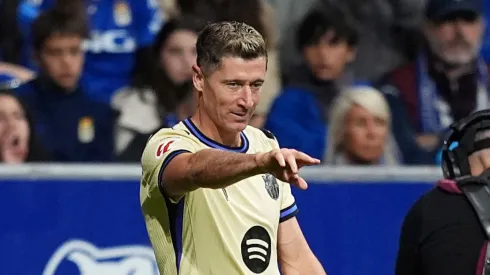 Robert Lewandowski em ação pelo Barcelona.