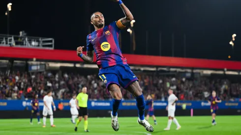 Raphinha em ação pelo Barcelona.