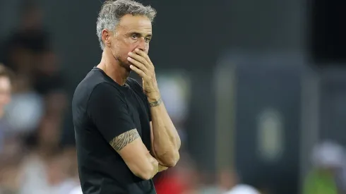 Sem Dembélé e Marquinhos, PSG também não terá Doué contra o Barcelona na Champions League. (Photo by Claudio Villa/Getty Images)