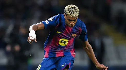 Lamine Yamal em ação pelo Barcelona.