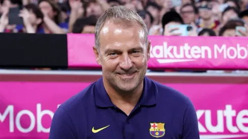 Hansi Flick aprova Upamecano no Barcelona. Foto: Paul Miller/Getty Images