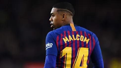 Malcom com a camisa do Barcelona. Foto: David Ramos