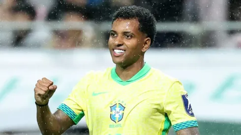 Rodrygo, em campo, pela Seleção Brasileira (Foto: Chung Sung-Jun/Getty Images)