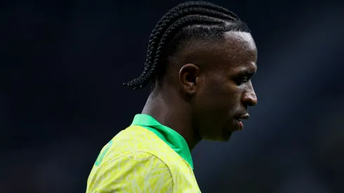 Vinícius Júnior fala de Ancelotti. Foto: Ricardo Moreira/Getty Images