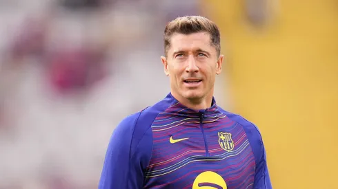 Robert Lewandowski em ação pelo Barcelona.