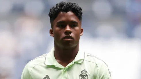 Endrick só vai permanecer no Real Madrid se receber mais minutos; RB Leipzig quer seu empréstimo. (Photo by Florencia Tan Jun/Getty Images)