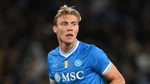 Hojlund em ação pelo Napoli.