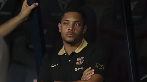 Vitor Roque, de 20 anos, voltou a brilhar no futebol brasileiro e já atrai olhares do Chelsea e de outros clubes da Premier League. (Foto de Eric Alonso/Getty Images)