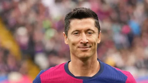 Lewandowski pelo Barcelona. Foto: Alex Caparros/Getty Images