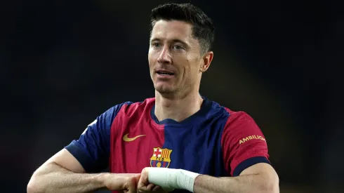 Robert Lewandowski, pelo Barcelona. Ele foi ligado ao Manchester United (Foto: Clive Brunskill/Getty Images)