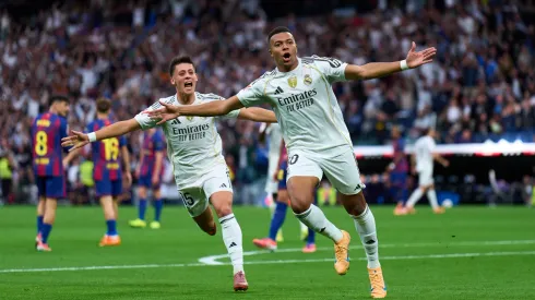 Mbappé comemora gol no Real Madrid x Barcelona (Angel Martinez/Getty Images)