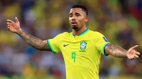 Gabriel Jesus em ação pela Seleção Brasileira.