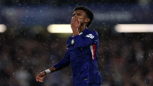 Estêvão comemora seu primeiro gol pelo Chelsea contra o Ajax –  Justin Setterfield / Getty Images