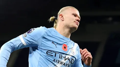 Haaland pelo Manchester City. Foto: Michael Steele/Getty Images