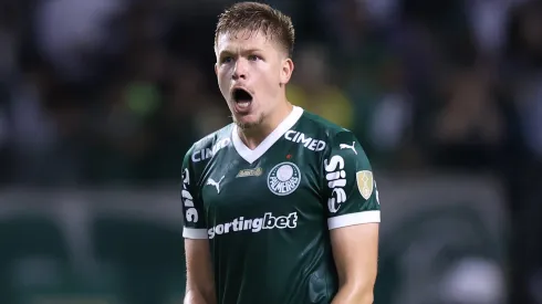 Bruno Fuchs comemora pelo Palmeiras. (Foto: Marcello Zambrana/AGIF)