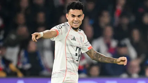 Luis Díaz comemora gol pelo Bayern de Munique.