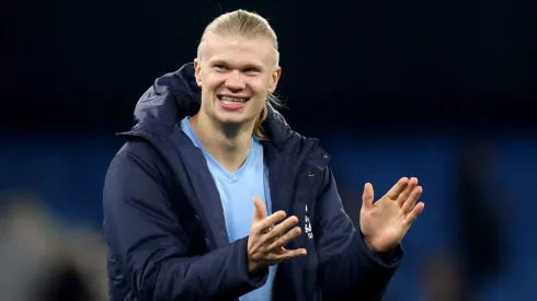 Haaland, do Manchester City, está animado com a possibilidade de assinar com o Real Madrid. (Foto: Carl Recine/Getty Images)