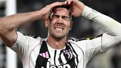 Juventus quer renovar o contrato de Dusan Vlahovic. (Photo by Stefano Guidi/Getty Images)