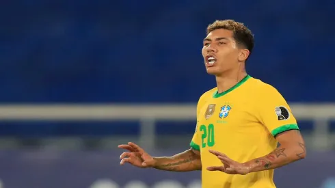 Roberto Firmino em partida da Seleção Brasileira em 2021 – Buda Mendes/Getty Images