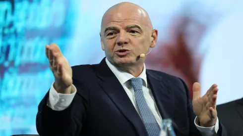 Gianni Infantino, presidente da Fifa, discursa em evento nos EUA – Joe Raedle / Getty Images