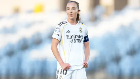 A meio-campista foi a autora do único gol do Real Madrid contra o Arsenl – Foto: Aitor Alcalde/Getty Images