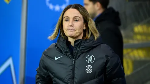 Com o empate, Chelsea perdeu a oportunidade de assumir a liderança da Champions Feminina – Foto: Christian Bruna/Getty Images