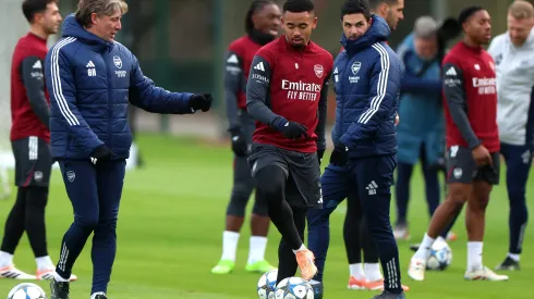 Gabriel Jesus em treino do Arsenal