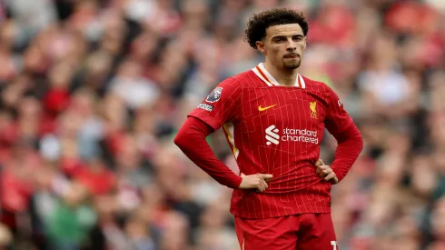 Curtis Jones, do Liverpool, em partida da Premier League – Carl Recine/Getty Images