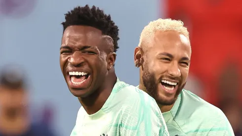 Neymar pede para Vinicius Jr renovar com o Real Madrid. Foto: Alexander Hassenstein/Getty Images