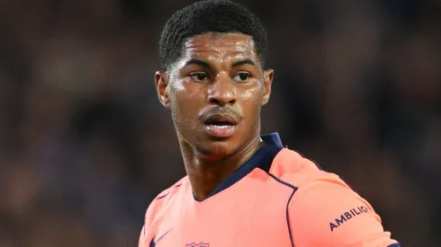 Rashford em campo com o Barcelona (Foto: Stuart Franklin/Getty Images)